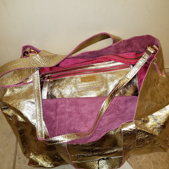 NEW 🏷100% LEATHER TOTE 2 IN 1 BAG - Picture 2 of 7